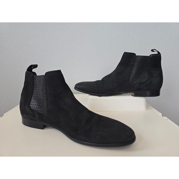 ALDO Flex Black Suede Chelsea Boots Men’s 9 | Leather Upper | Sleek & Modern main image 5